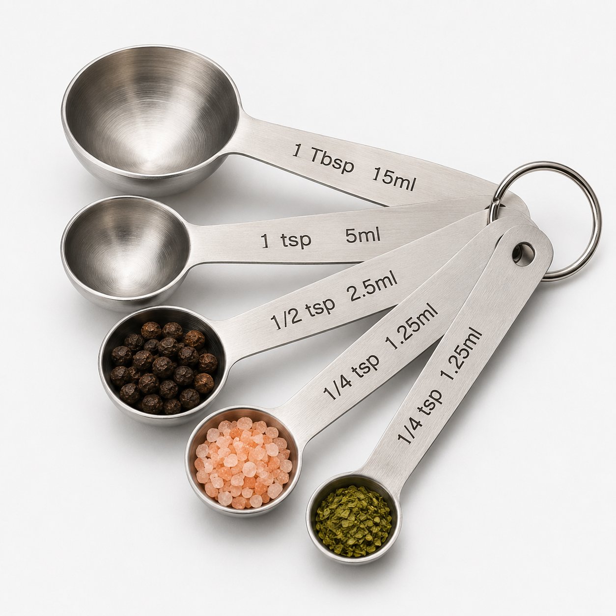 Stainless measuring spoons